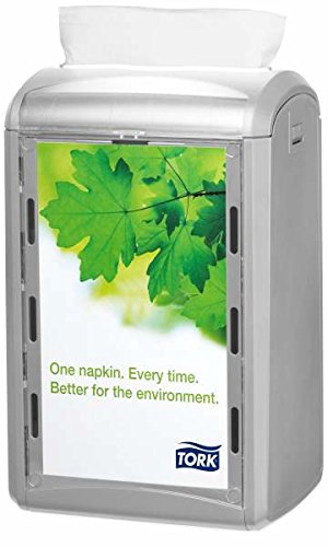 Tork 272513 Xpressnap Counter Napkin Dispenser N4 / Paper Dispenser Suitable for N4 Interfold Napkin Refills / Signature Design / Light Grey