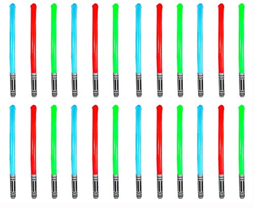 24X Inflatable Lightsaber Light Saber Toy Colour May Vary