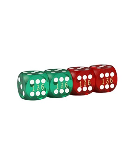 Lion Games & Gifts Europe 343403 14 mm Backgammon Precision Dice (Set of 4)