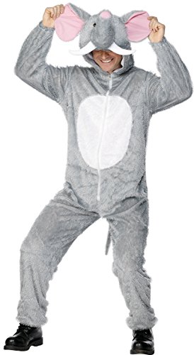 Smiffy's Elephant Costume with Hood (Adult) Grey M