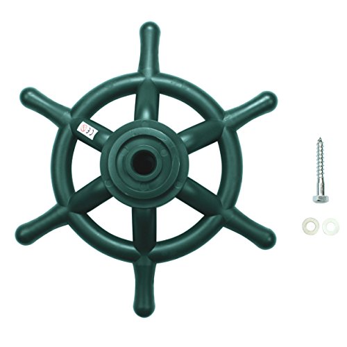 HIKS Green Toy Pirate Ship Steering Wheel 35cm, Ideal For Kids Childrens Climbing Frame, Tree House & Play House (Also Available In Red & Blue) HIKS Green Toy Pirate Ship Steering Wheel 35cm, Ideal For Kids Childrens Climbing Frame, Tree House & Play House (Also Available In Red & Blue)