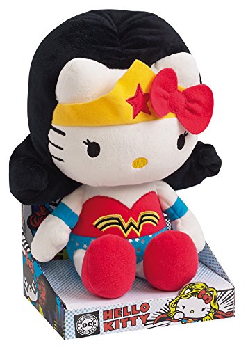 Jemini – Hello Kitty Plush 022790 – Wonder Woman Dc Comics Super Heroes – 27 cm
