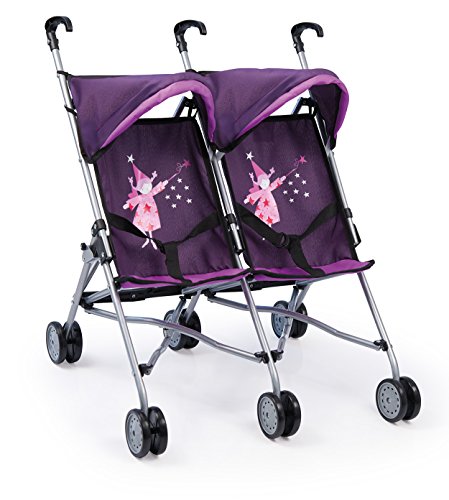 Bayer 69cm Dolls Buggy Twin Fairy Design (Purple) Bayer 69cm Dolls Buggy Twin Fairy Design (Purple)