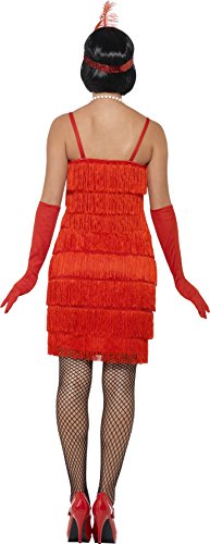 Smiffy's Women's 1920's Short Flapper Costume (Small, Red)