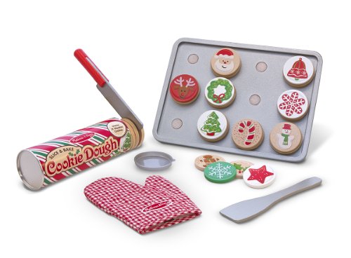 Melissa & Doug Slice and Bake Wooden Christmas Cookie Play Food Set
