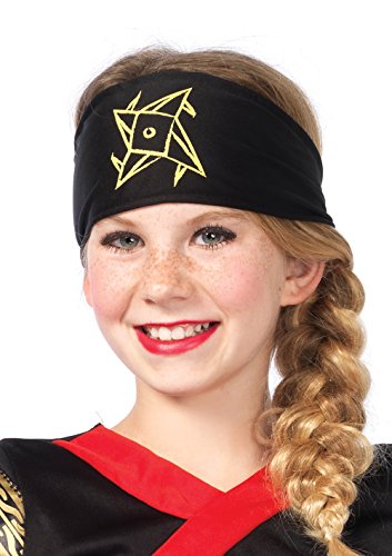 Leg Avenue Kids Ninja Warrior Costume (Medium, Black/Red) Leg Avenue Kids Ninja Warrior Costume (Medium, Black/Red)