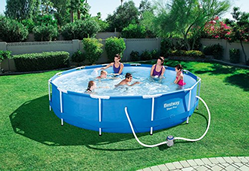 Bestway Steel Pro MAX Swimming Pool Set, 6473 Liters, Blue, 12 ft x 30