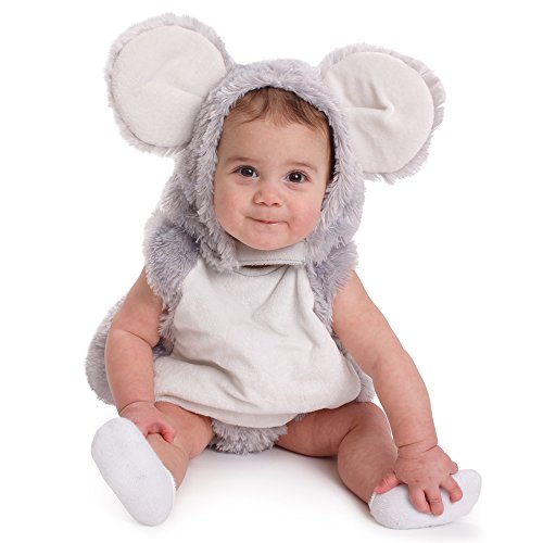 Dress Up America Infant Toddlers Baby Squeaky Mouse Halloween Pretend Play Costume Dress Up America Infant Toddlers Baby Squeaky Mouse Halloween Pretend Play Costume