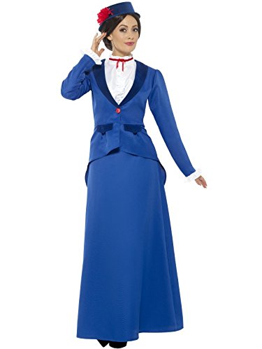 Smiffy's 46753M Blue Victorian Nanny Costume