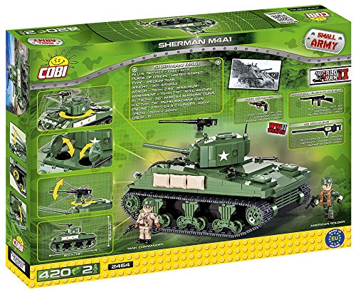 Cobi 2464 Sherman M4A1 Small Army WWII 400 Building Bricks Cobi 2464 Sherman M4A1 Small Army WWII 400 Building Bricks