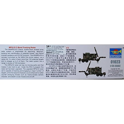 Trumpeter 01023 – Model Kit MPQ 53 °C Band Tracking Radar Trumpeter 01023 – Model Kit MPQ 53 °C Band Tracking Radar