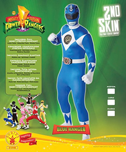 Rubie's Official Blue Ranger 2nd Skin, Adult Costume