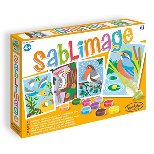 Sentosphère 3900883 Sand Image Birds Craft Set