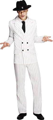 Fever Adult men's Gangster Costume, Jacket, trousers and Tie, Twenties, Size L, 31079