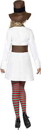 Smiffy's Women's Miss Snowman Costume, Dress, Hat, Scarf & Belt, Snowman, Size