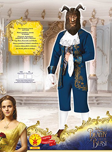 Men's Beast Fancy Dress Beauty and the Beast Disney Movie Book Adults Costume Standard