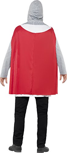 Smiffy's Men's Knight Costume, Tunic, Belt and Hood, Size