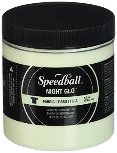 Speedball Art Products Night Glo Fabric Screen Printing Ink 8 oz White