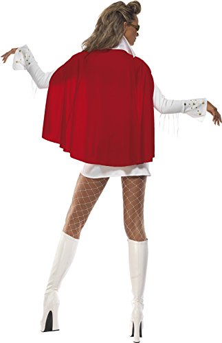 Smiffy's Women's Elvis Viva Las Vegas Costume, Dress & Cape, Size