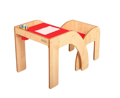 Little Helper FunStation Toddler Table and Chair Set (Red)
