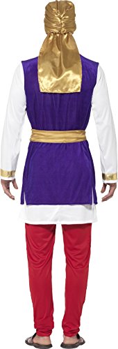 Smiffy's Adult Men's Arabian Prince Costume, Top, Waistcoat, Trousers, Belt and Turban, Around the World, Seious Fun, Size