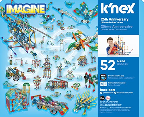 K’NEX Imagine 25th Anniversary Ultimate Builder’s Case for Ages 7 and Up, Construction Educational Toy, 750 Pieces