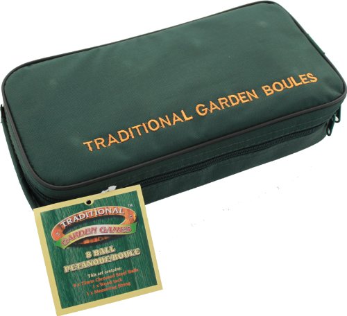 Traditional Garden Games 8 x 73mm Boules in Canvas Bag