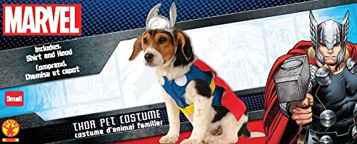 Thor Pet Dog Fancy Dress Super Hero Comic Book Pet Animal Halloween Costume New