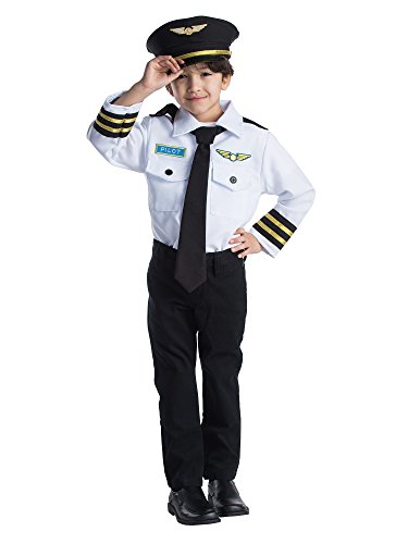 Dress Up America Airline Pilot Role Play Set Costume for Kids