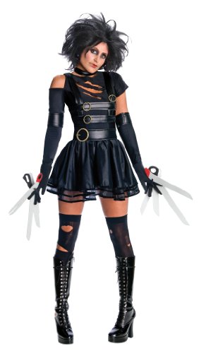 Rubie's Official Miss Edward Scissorhands + Wig Fancy Dress Ladies Halloween Womens Costume