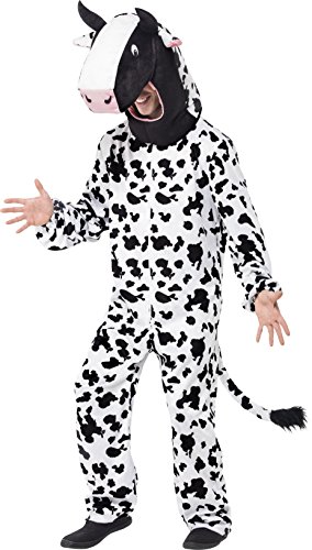 Smiffy's Adult Unisex Cow Costume, Bodysuit and Hood, Party Animals, Serious Fun, One Size, 43810