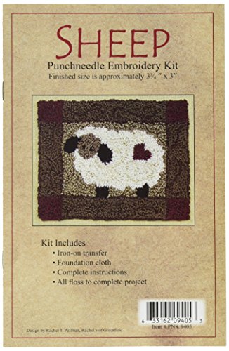 Rachel's Of Greenfield Rachel's of Greenfield Sheep Punch Needle Kit, 3.75 by 4