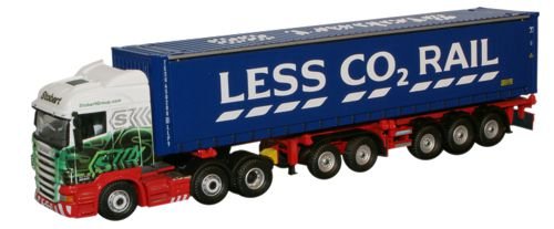 Oxford Diecast Scania Highline CombiTrailer and Container Eddie Stobart