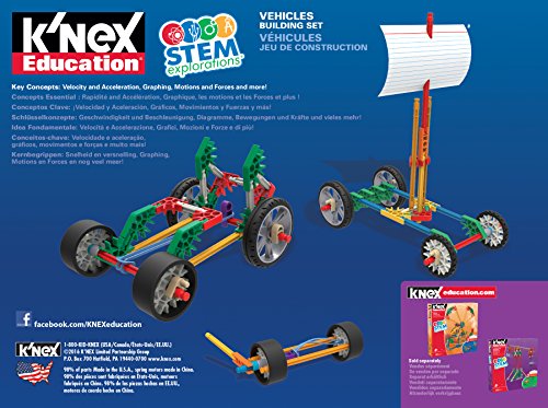 K’NEX Education STEM Explorations Vehicles Building Set for Ages 8 and Up Engineering Educational Toy, 131 Parts