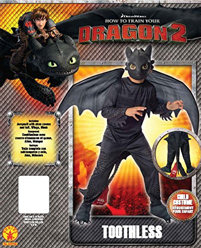 Rubie's Official DreamWorks How to Train Your Dragon 2 Toothless Night Fury, Child Costume