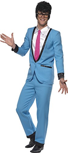 Smiffy's Men's Teddy Boy Costume, Pants, Jacket with Mock Shirt and Tie, Size