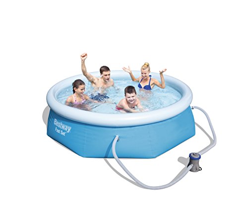 Bestway Fast Set 8' x 26 /2.44M x 66cm Pool Set Swimming Pool, 2300 Liters, Blue, 244x244x66 cm Bestway Fast Set 8' x 26 /2.44M x 66cm Pool Set Swimming Pool, 2300 Liters, Blue, 244x244x66 cm