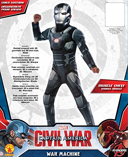 Rubie's Official Deluxe War Machine Boys Superhero Fancy Dress Childrens Kids Halloween Costume Large Ages 8