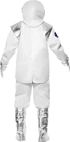 Smiffy's Adult Men's Spaceman Costume, Top, trousers, Helmet, Gloves and Shoe Covers, Icons and Idols, Serious Fun, Size M, 21103