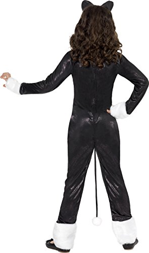 Smiffy's Children's Cool Cat Girl Costume, Jumpsuit, Tail & Headpiece, Colour