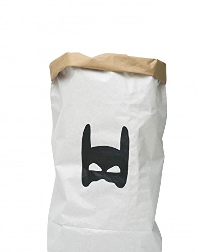Tellkiddo Storage Bag Superhero, Paper, Black/White, 55 x 22 x 80 cm