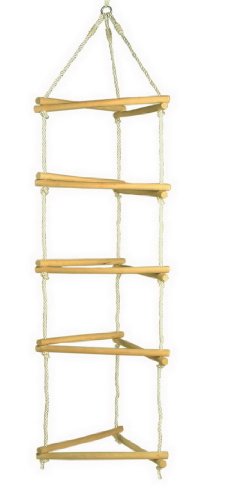 Wooden 3 Sided Climbing Frame Rope Ladder