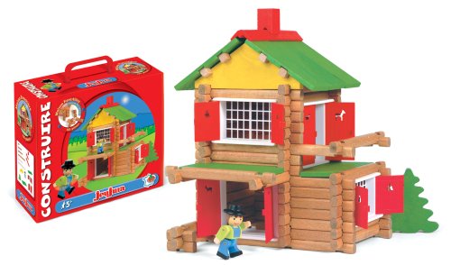 Jeujura JeujuraJ8003 Wooden Construction Chalet in a Suitcase (135