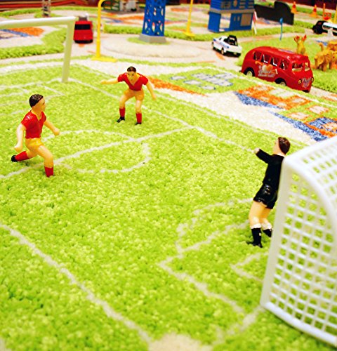 Little Helper 3D Childrens Play Rug in Town Traffic Design, Green (80 x 100cm) Little Helper 3D Childrens Play Rug in Town Traffic Design, Green (80 x 100cm)
