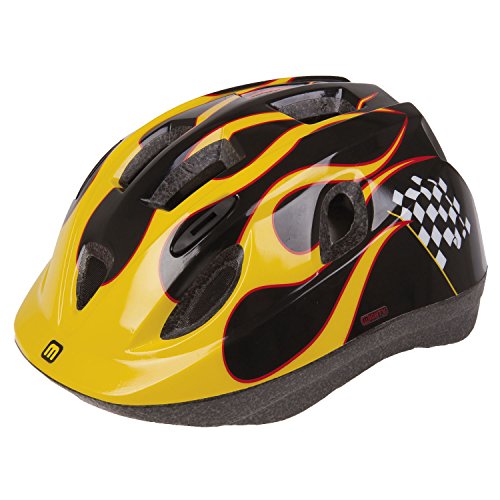 MIGHTY Kids' Junior Race S Bicycle Helmet, Black/Yellow, 52