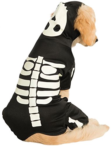 Official Rubie's Skeleton Hoodie Pet Dog Halloween Costume, Size XX