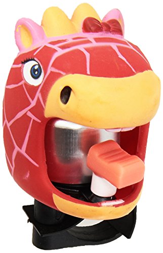 ABUS Crazy Safety Bicycle Bell Unisex Children, Crazy safety, girafe rouge/rose