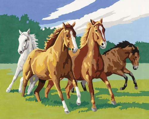 Ravensburger 28374 3 Wild Horses Paint by Numbers Kit