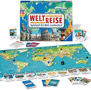 Ravensburger 26332 "Weltreise" Classic World Travel Family Board Game for up to 6 Players (from 8 Years), Over 170 Cities, German Language