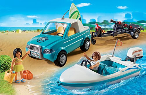 Playmobil 6864 Summer Fun Surfer Pickup with Speedboat with Underwater Motor